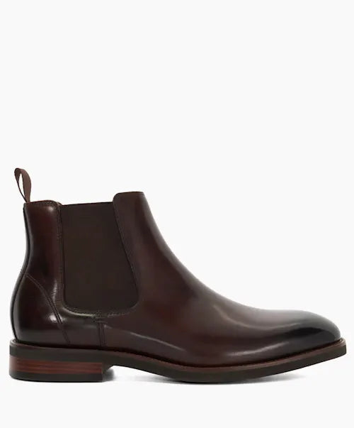 Maxton - Brown  Pull On Leather Boots