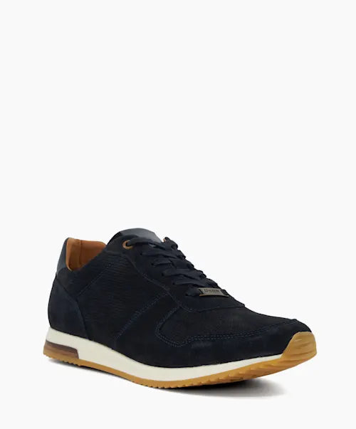 Trilogy - Navy  Lace-Up Runner Trainers